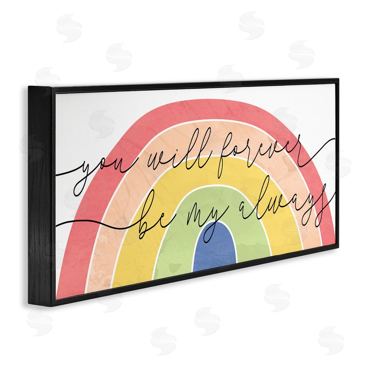 Stupell Studio Forever Be My Always Quote Bold Rainbow Arches