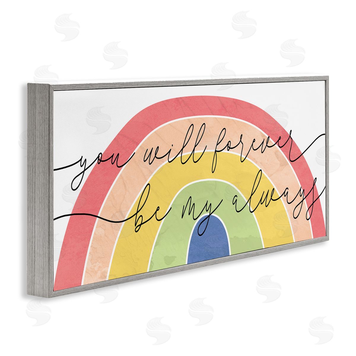 Stupell Studio Forever Be My Always Quote Bold Rainbow Arches