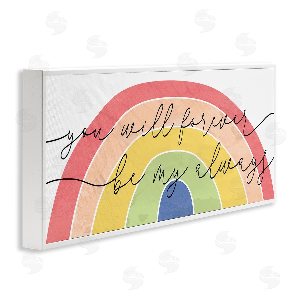 Stupell Studio Forever Be My Always Quote Bold Rainbow Arches