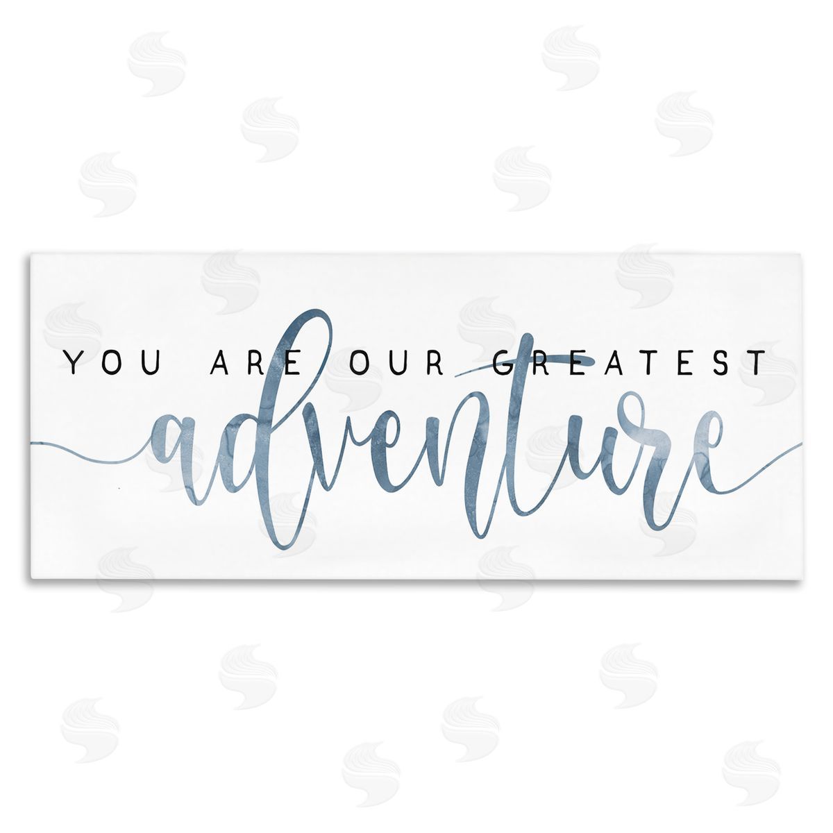 Stupell Studio You're Our Greatest Adventure Family Quote Blue Pattern