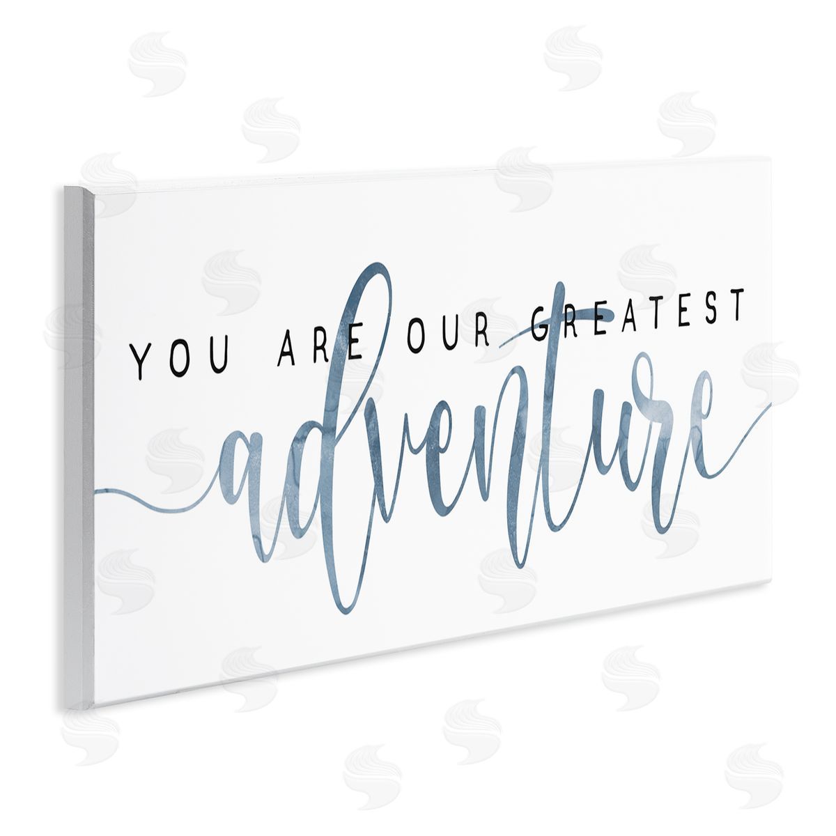 Stupell Studio You're Our Greatest Adventure Family Quote Blue Pattern
