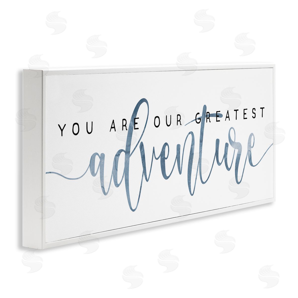 Stupell Studio You're Our Greatest Adventure Family Quote Blue Pattern