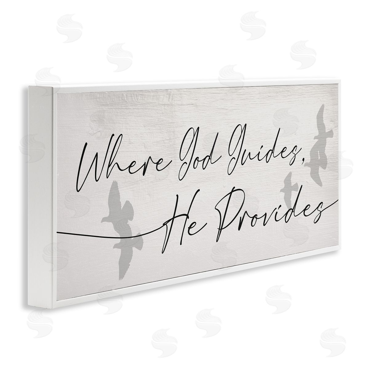 Stupell Studio God Guides He Provides Spiritual Proverb Flying Doves