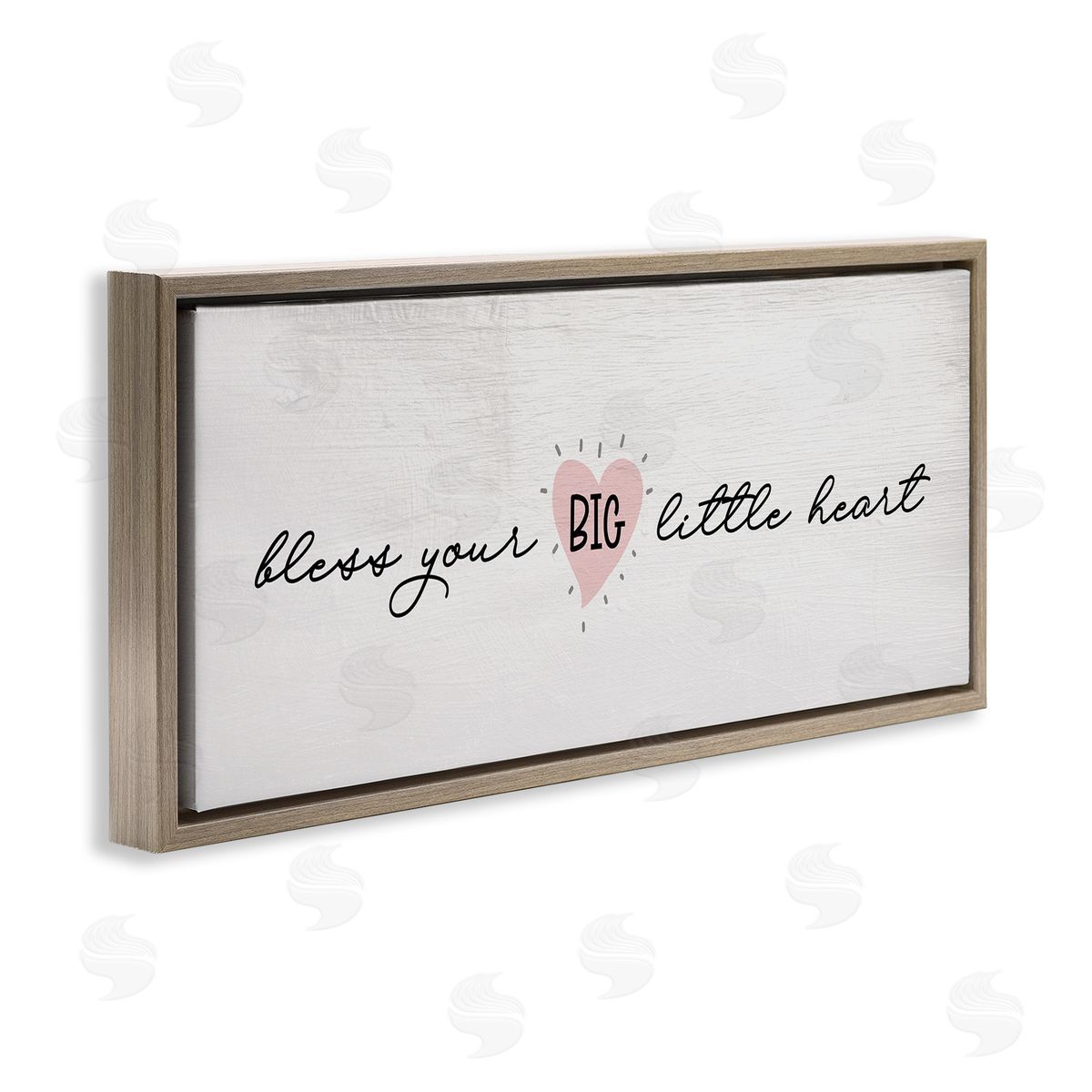 Stupell Studio Bless Your Big Little Heart Phrase Pink Detail