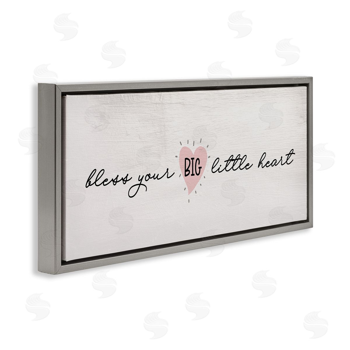 Stupell Studio Bless Your Big Little Heart Phrase Pink Detail