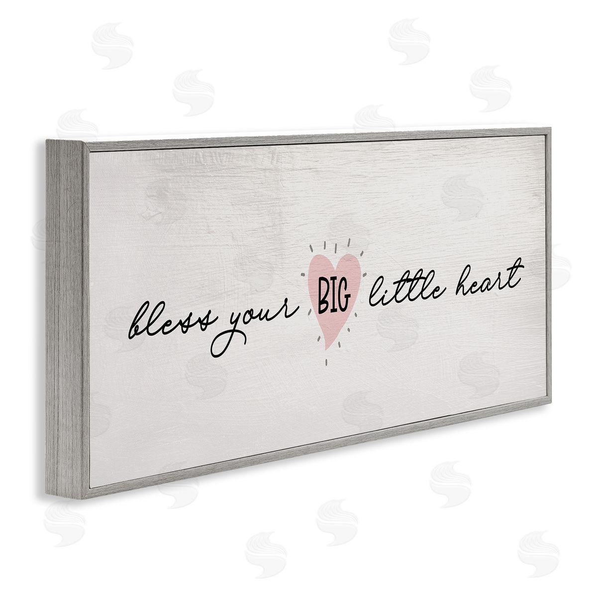 Stupell Studio Bless Your Big Little Heart Phrase Pink Detail