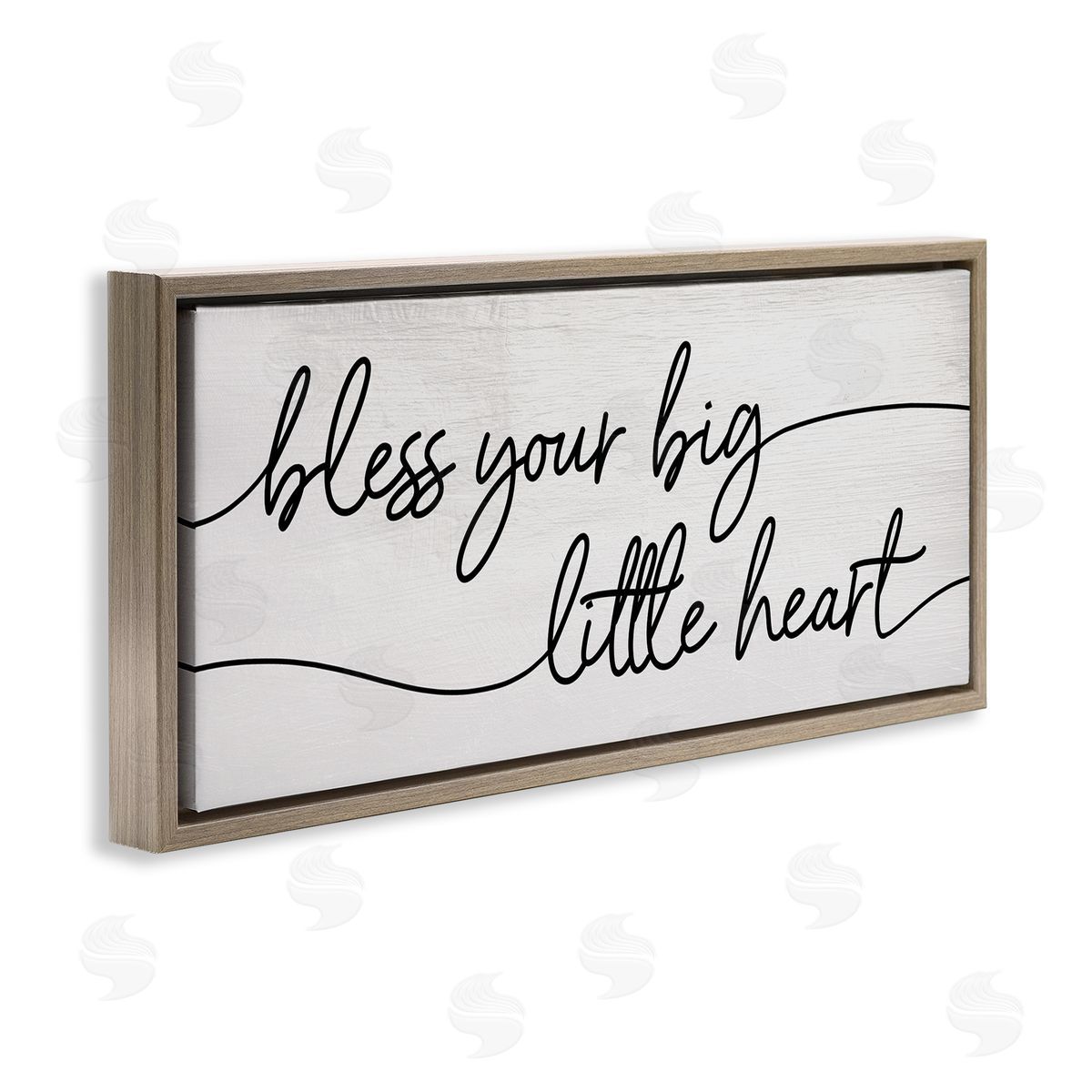 Stupell Studio Your Big Little Heart Phrase Soft Country Script