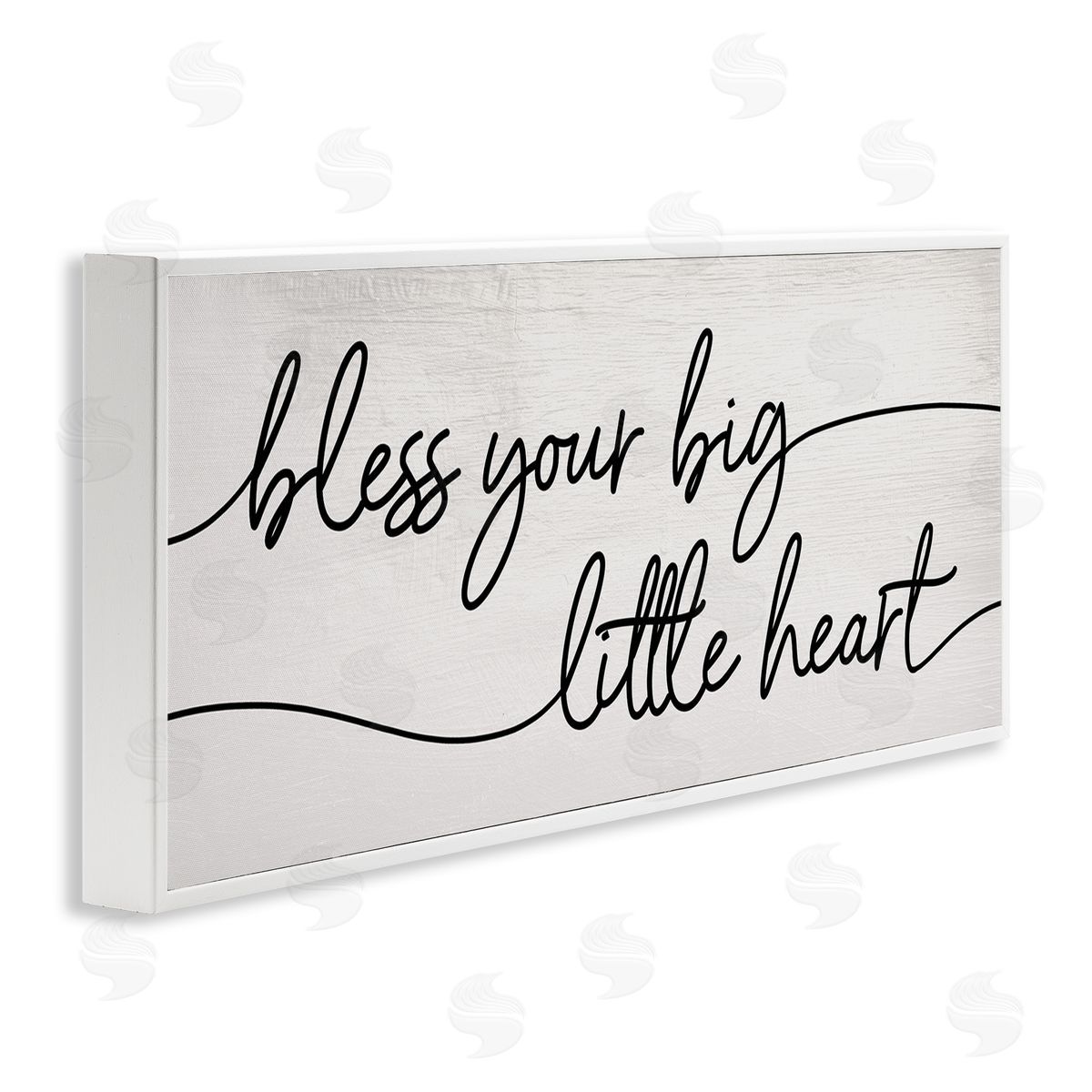 Stupell Studio Your Big Little Heart Phrase Soft Country Script