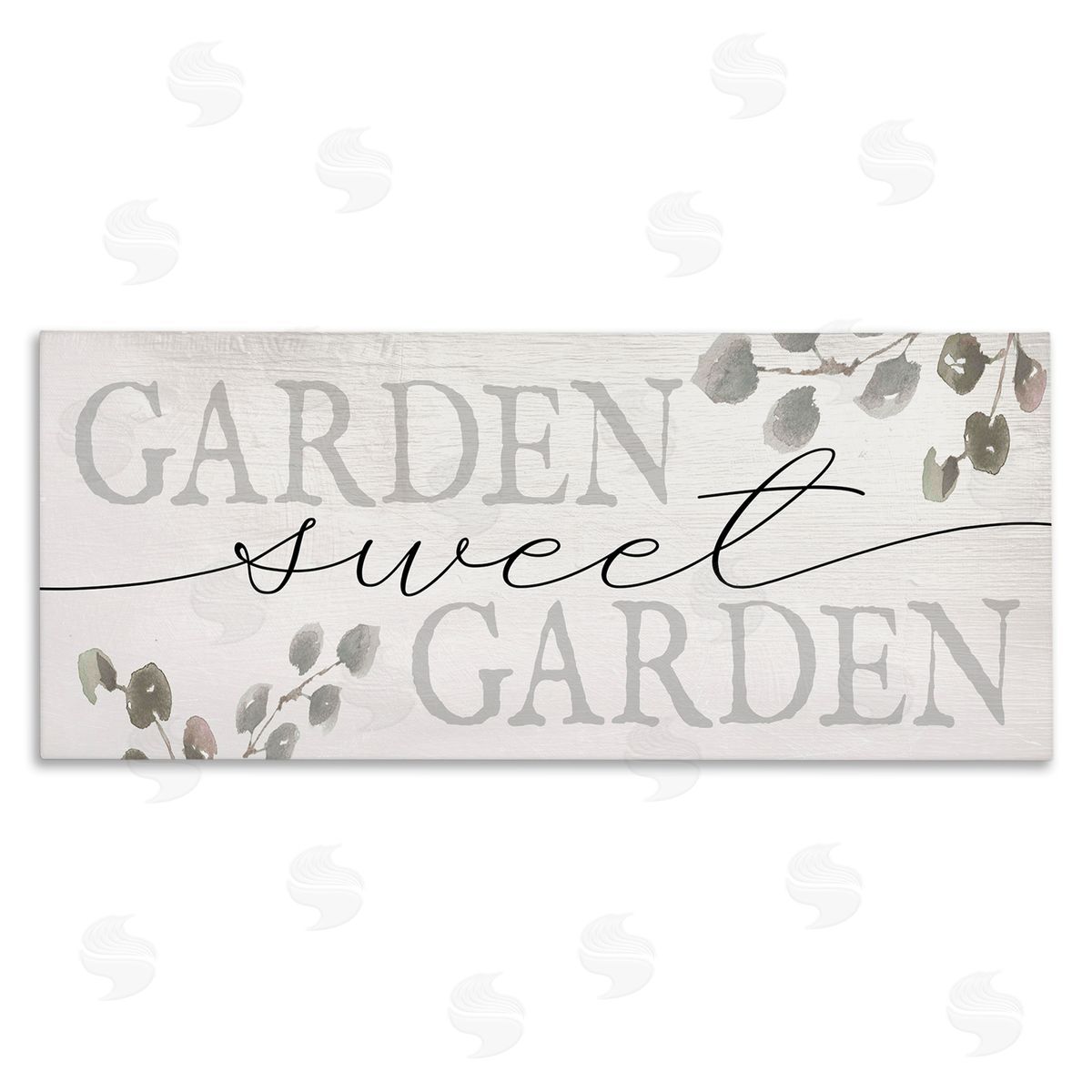 Stupell Studio Garden Sweet Garden Yardwork Phrase Eucalyptus Leaves