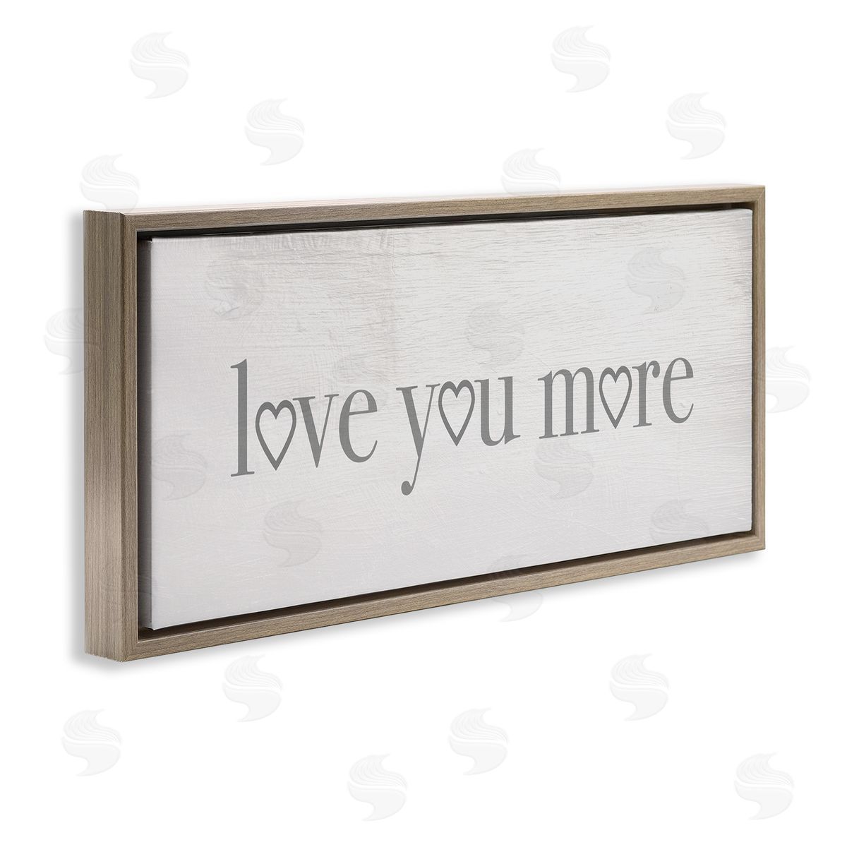 Stupell Studio Love You More Romantic Phrase Heart Typography