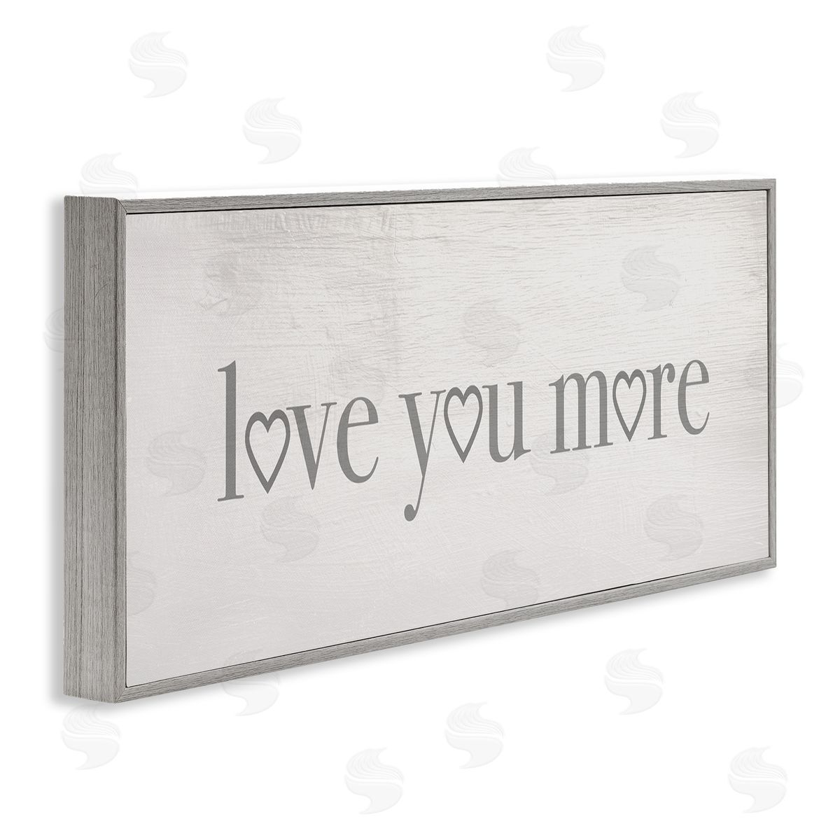 Stupell Studio Love You More Romantic Phrase Heart Typography