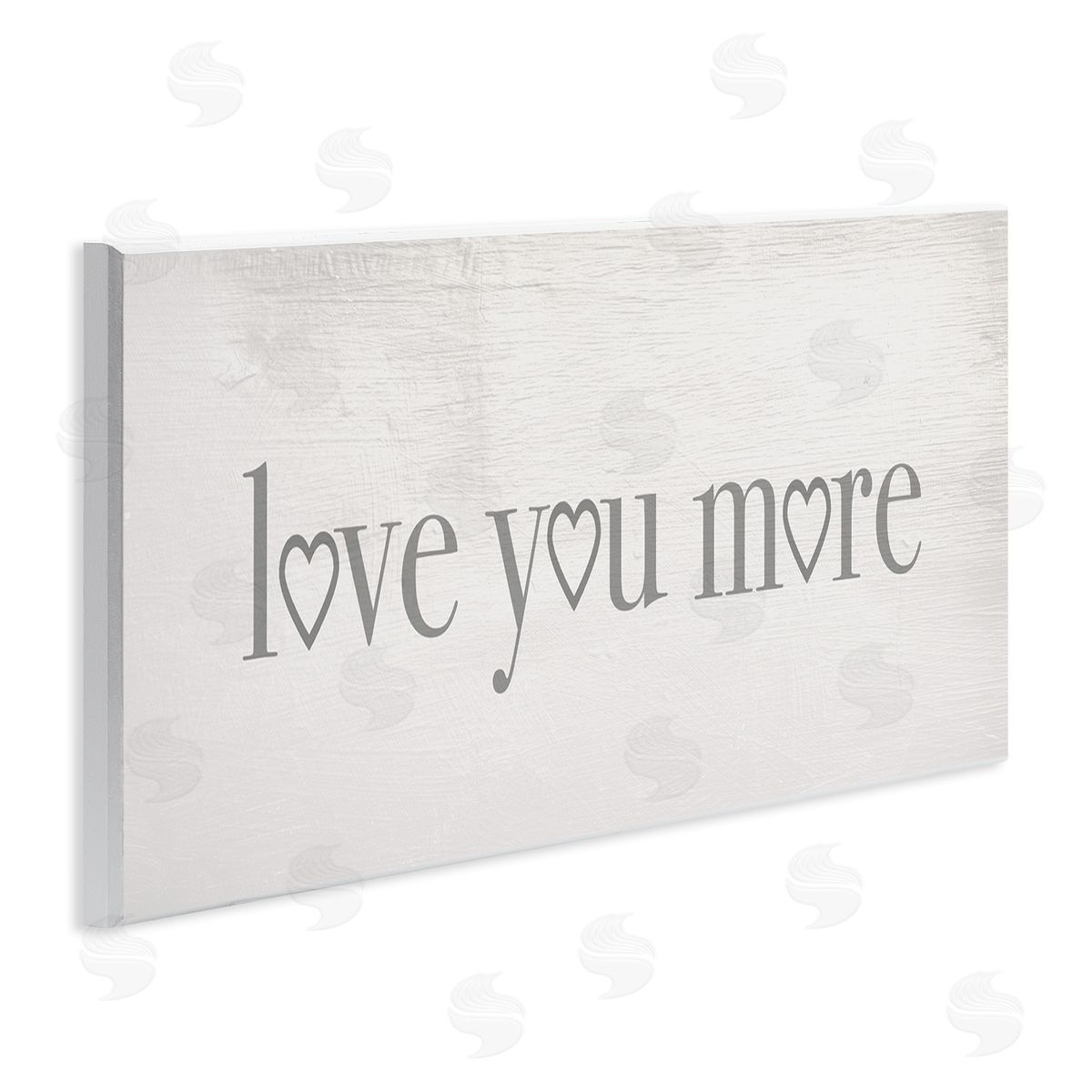 Stupell Studio Love You More Romantic Phrase Heart Typography