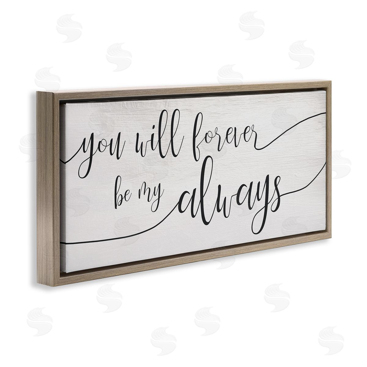 Stupell Studio Forever Be My Always Romantic Cursive Typography