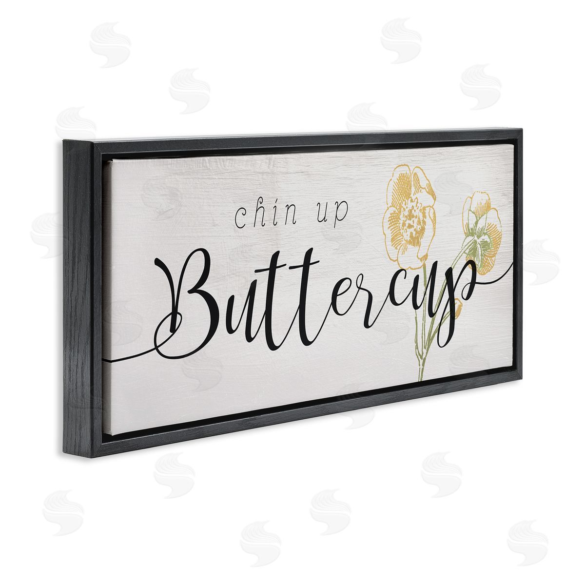 Stupell Studio Chin Up Buttercup Cute Encouragement Yellow Florals