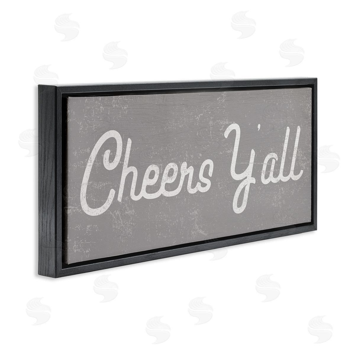 Stupell Studio Cheers Y'all Country Saying Happy Hour Distressed Pattern