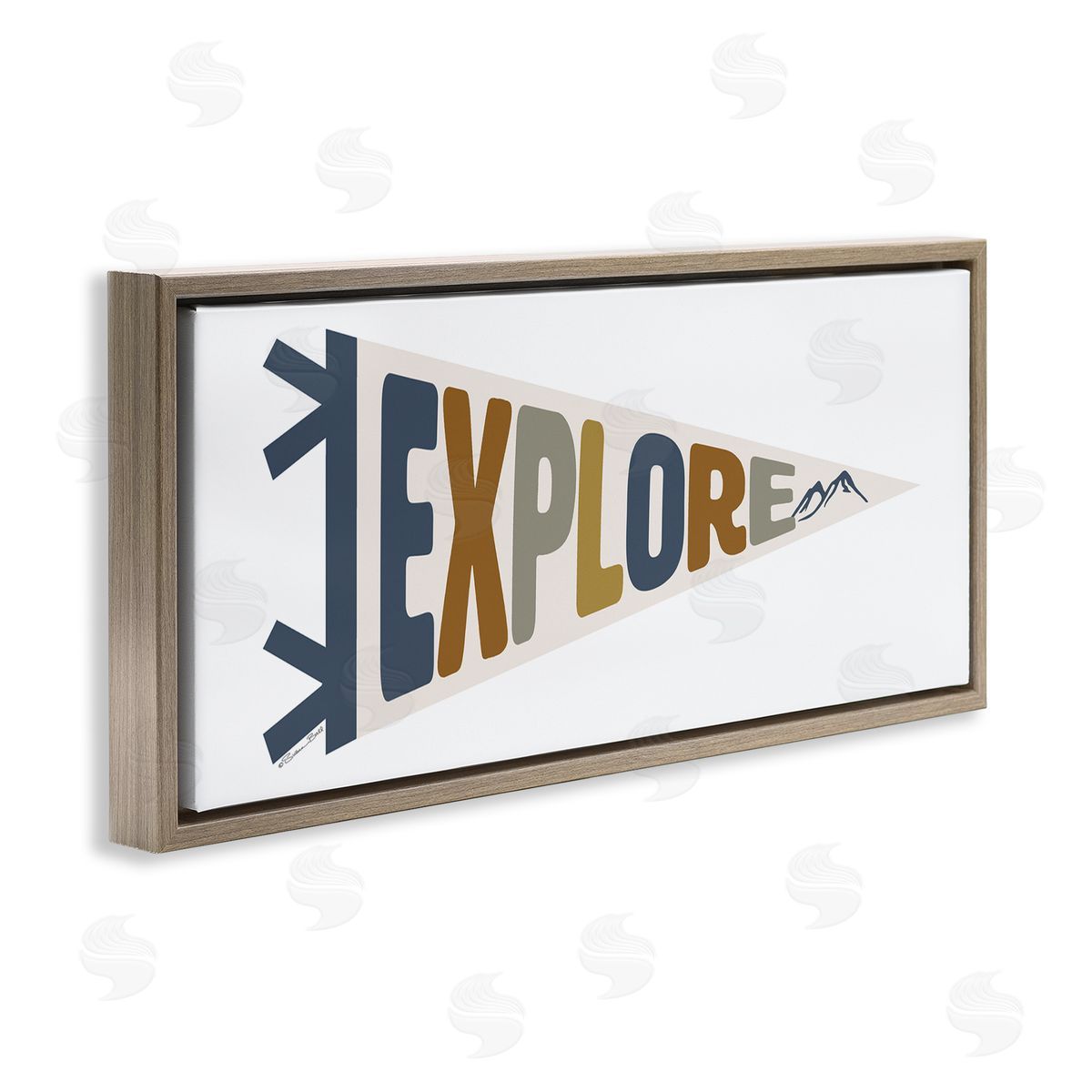 Susan Ball Kid's Explore Sports Flag Blue Mountain Range