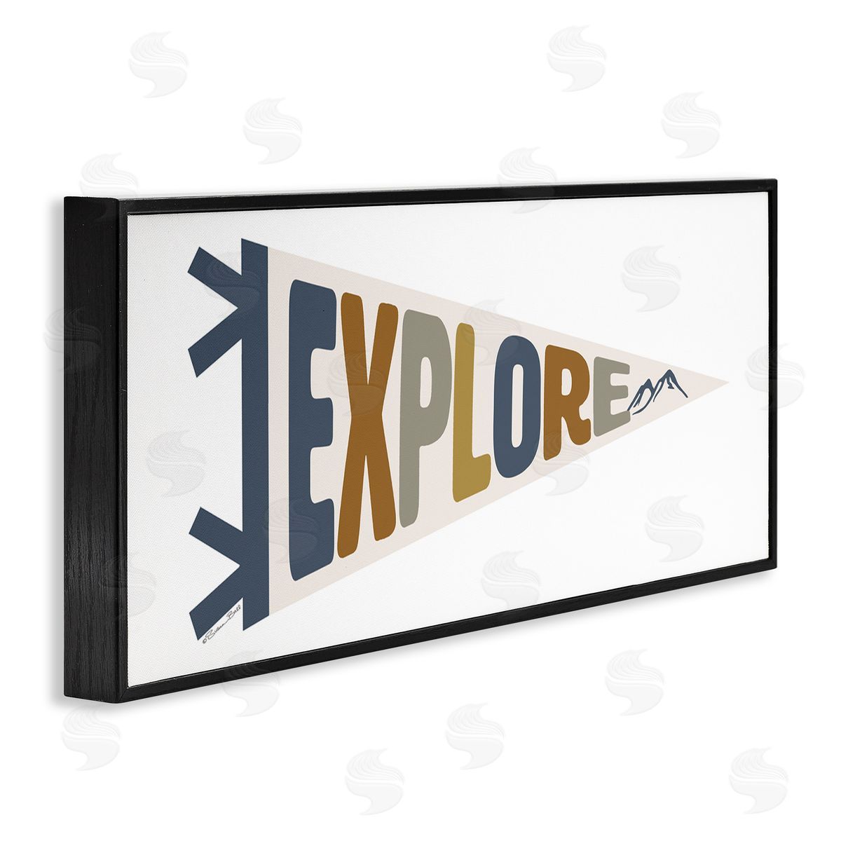 Susan Ball Kid's Explore Sports Flag Blue Mountain Range