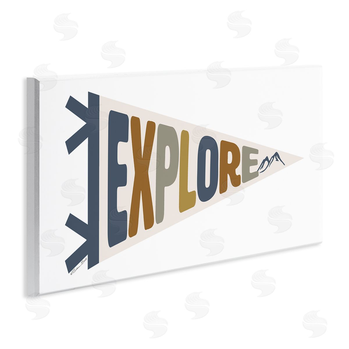 Susan Ball Kid's Explore Sports Flag Blue Mountain Range