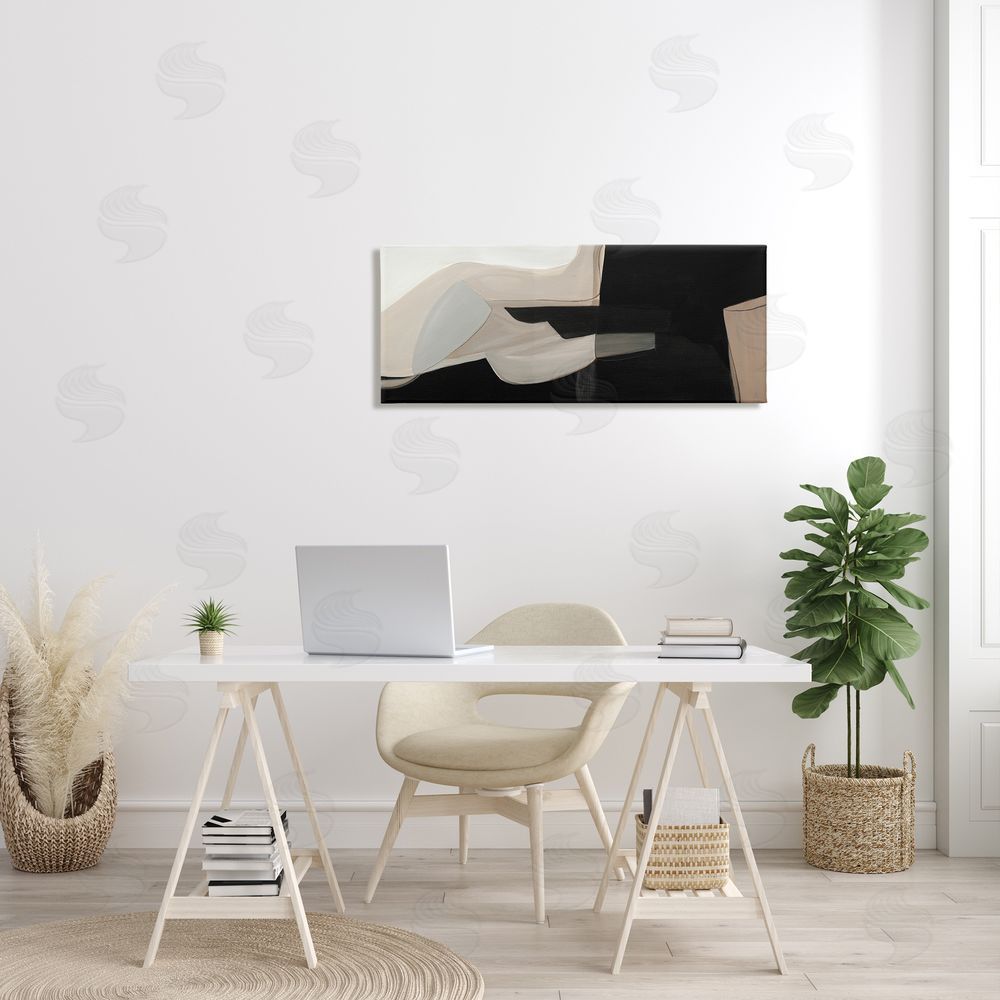 Kippi Leonard Distorted Desert Shapes Dark Bold Abstract Arrangement