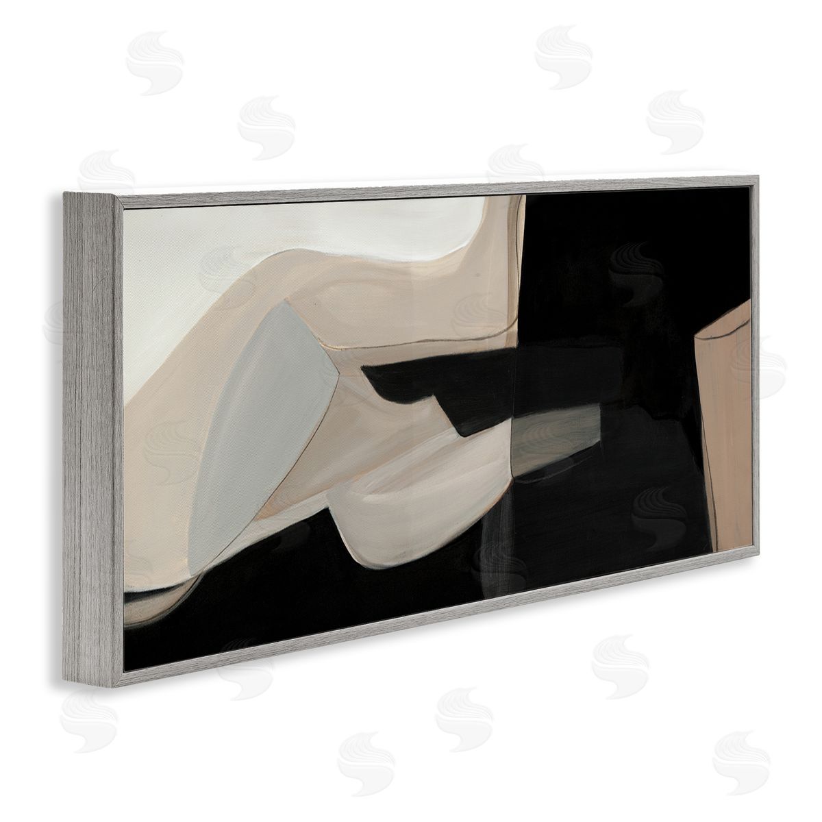 Kippi Leonard Distorted Desert Shapes Dark Bold Abstract Arrangement