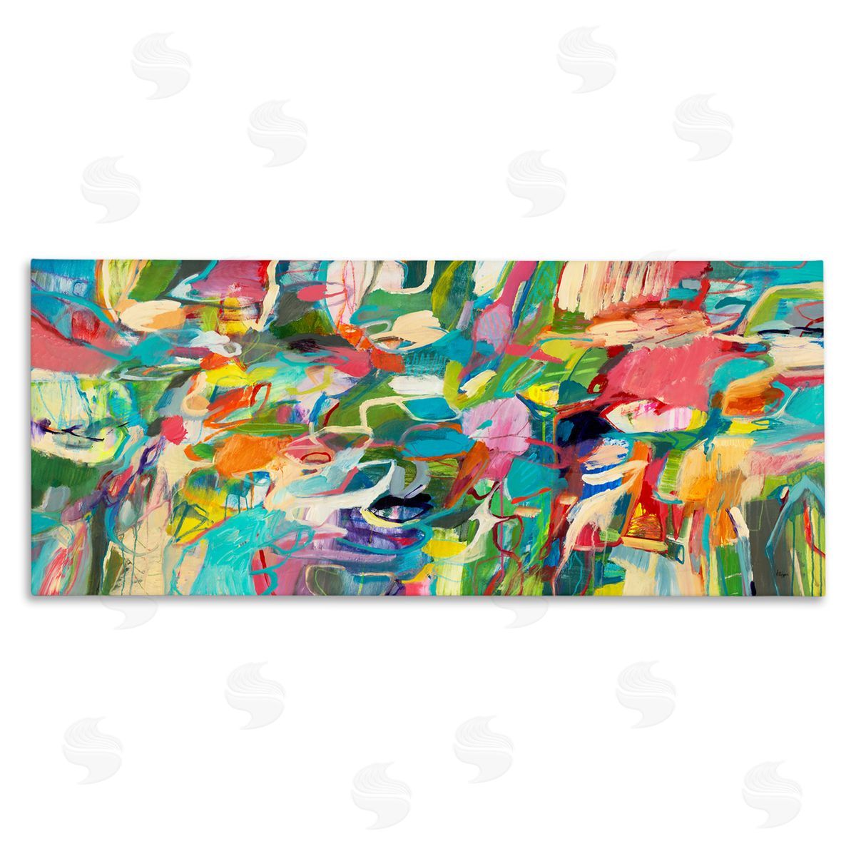 Lisa Ridgers Complex Playful Tone Abstraction Bright Green Pink Blue