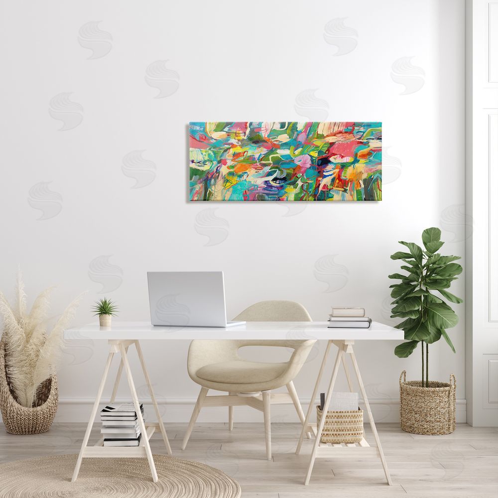 Lisa Ridgers Complex Playful Tone Abstraction Bright Green Pink Blue