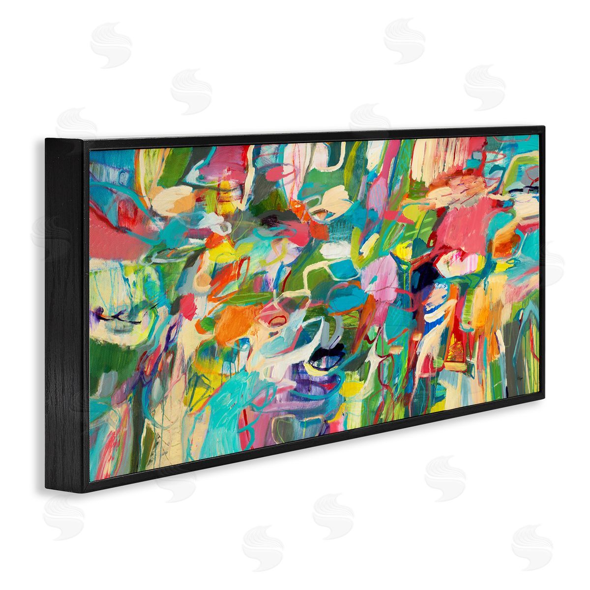 Lisa Ridgers Complex Playful Tone Abstraction Bright Green Pink Blue