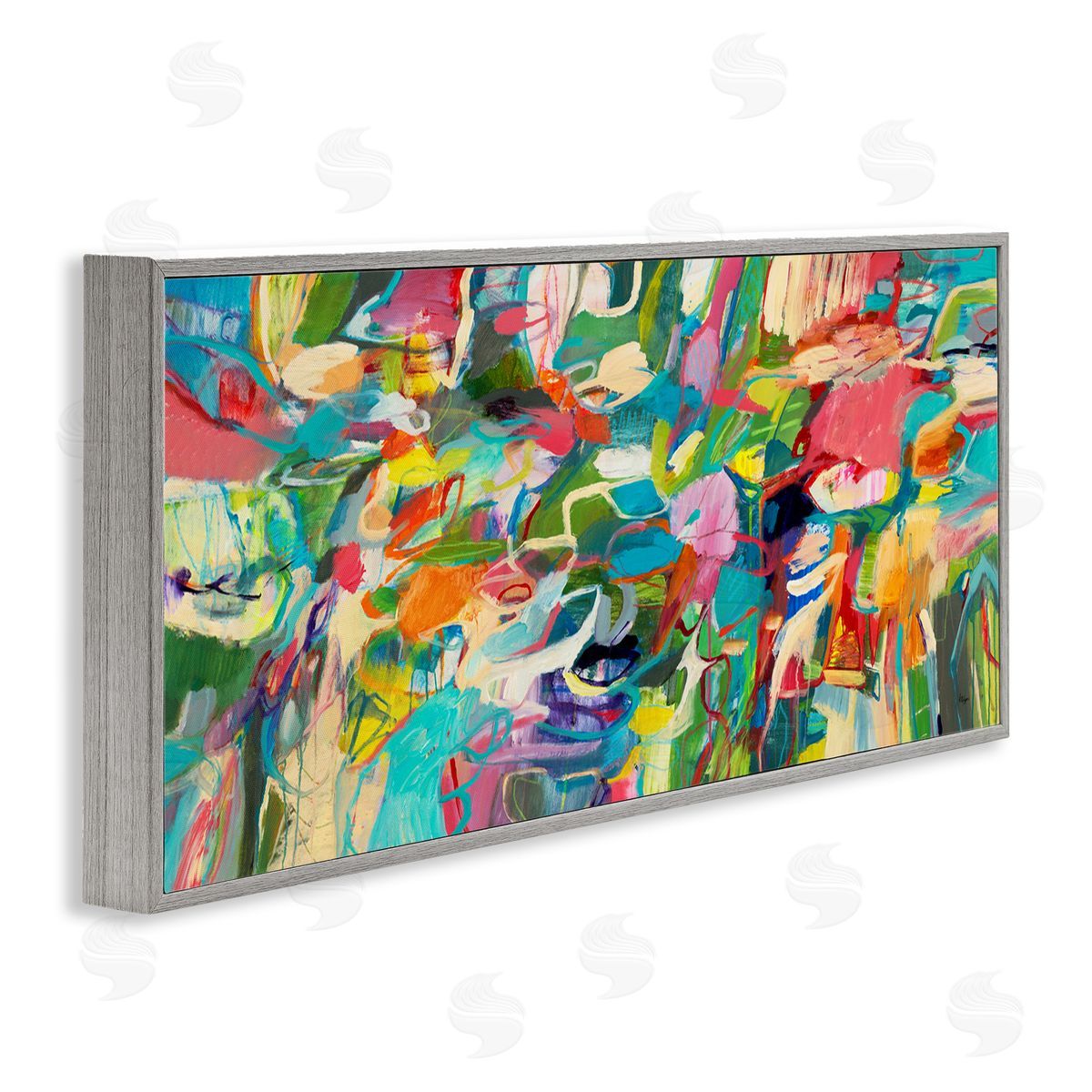 Lisa Ridgers Complex Playful Tone Abstraction Bright Green Pink Blue