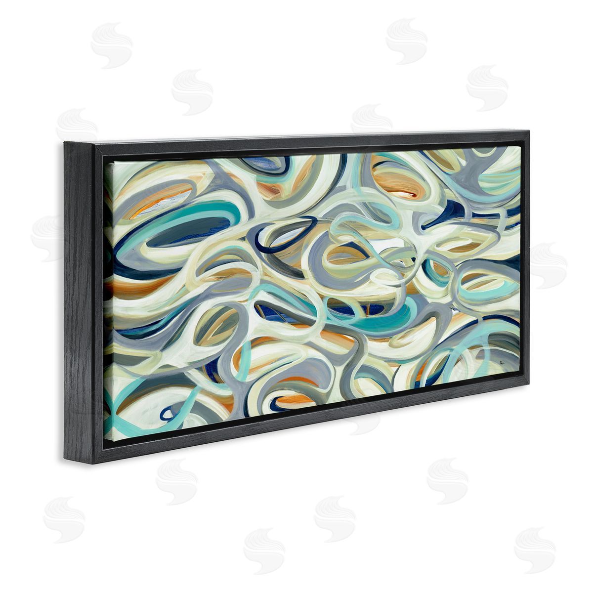 Lisa Ridgers Layers of Curved Lines Nautical Tone Abstract Movement