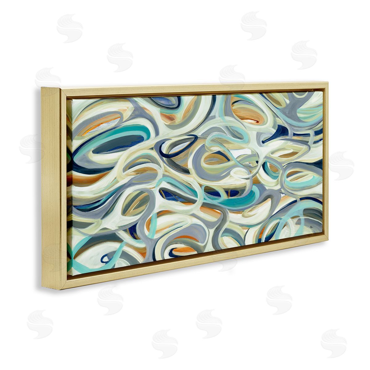 Lisa Ridgers Layers of Curved Lines Nautical Tone Abstract Movement