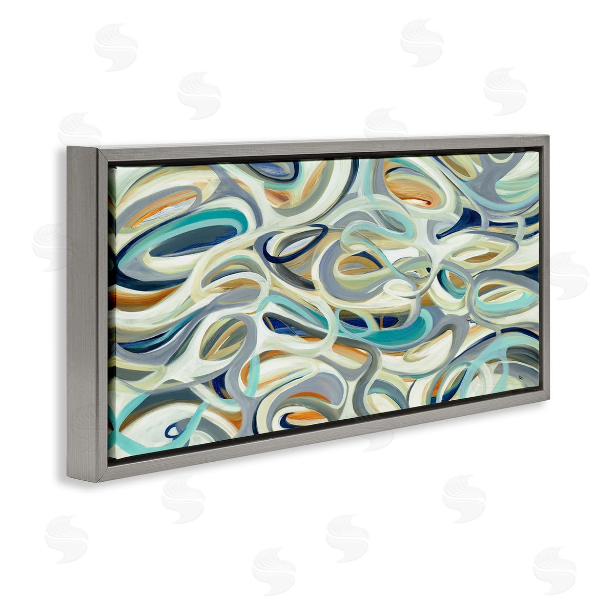 Lisa Ridgers Layers of Curved Lines Nautical Tone Abstract Movement