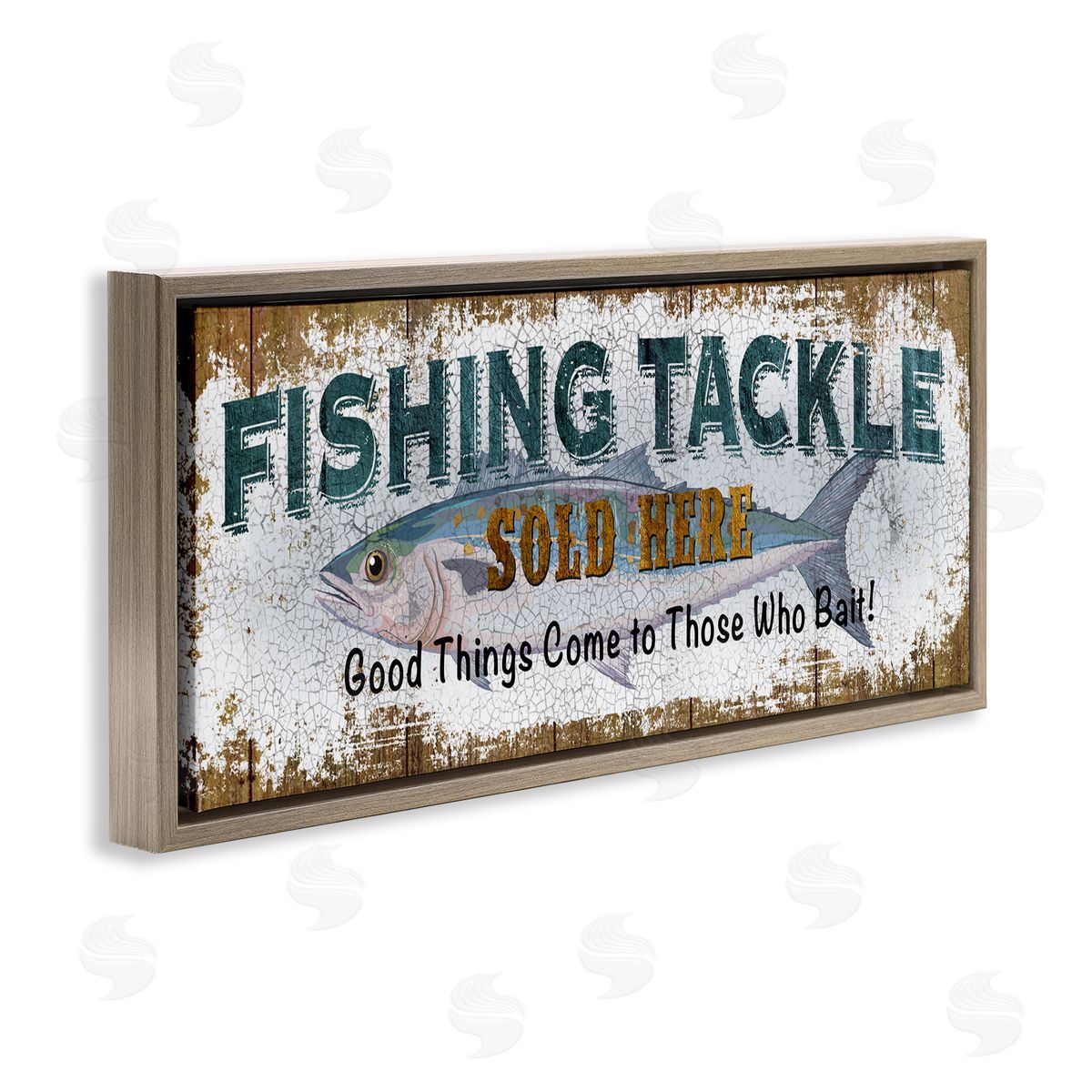 Conrad Knutsen Rustic Fishing Tackle Sign Those Who Bait Phrase