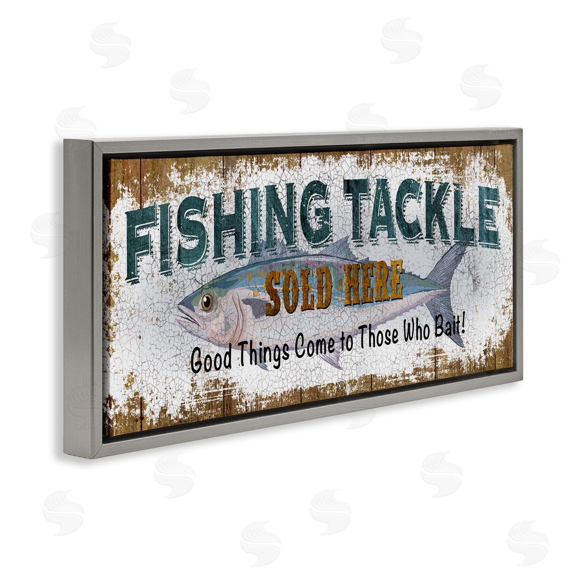 Conrad Knutsen Rustic Fishing Tackle Sign Those Who Bait Phrase