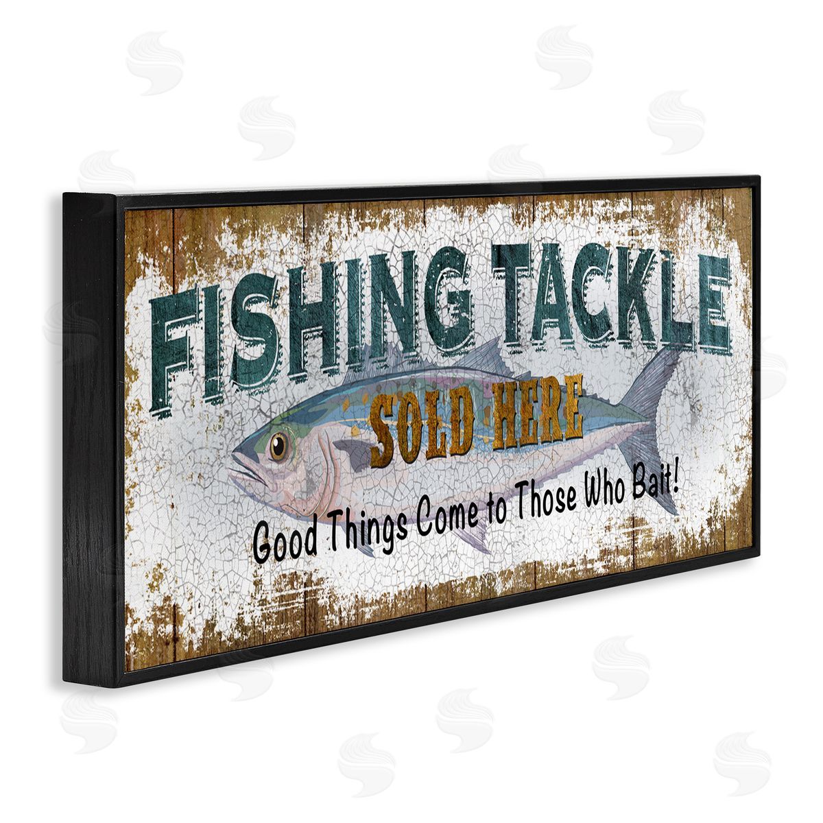 Conrad Knutsen Rustic Fishing Tackle Sign Those Who Bait Phrase