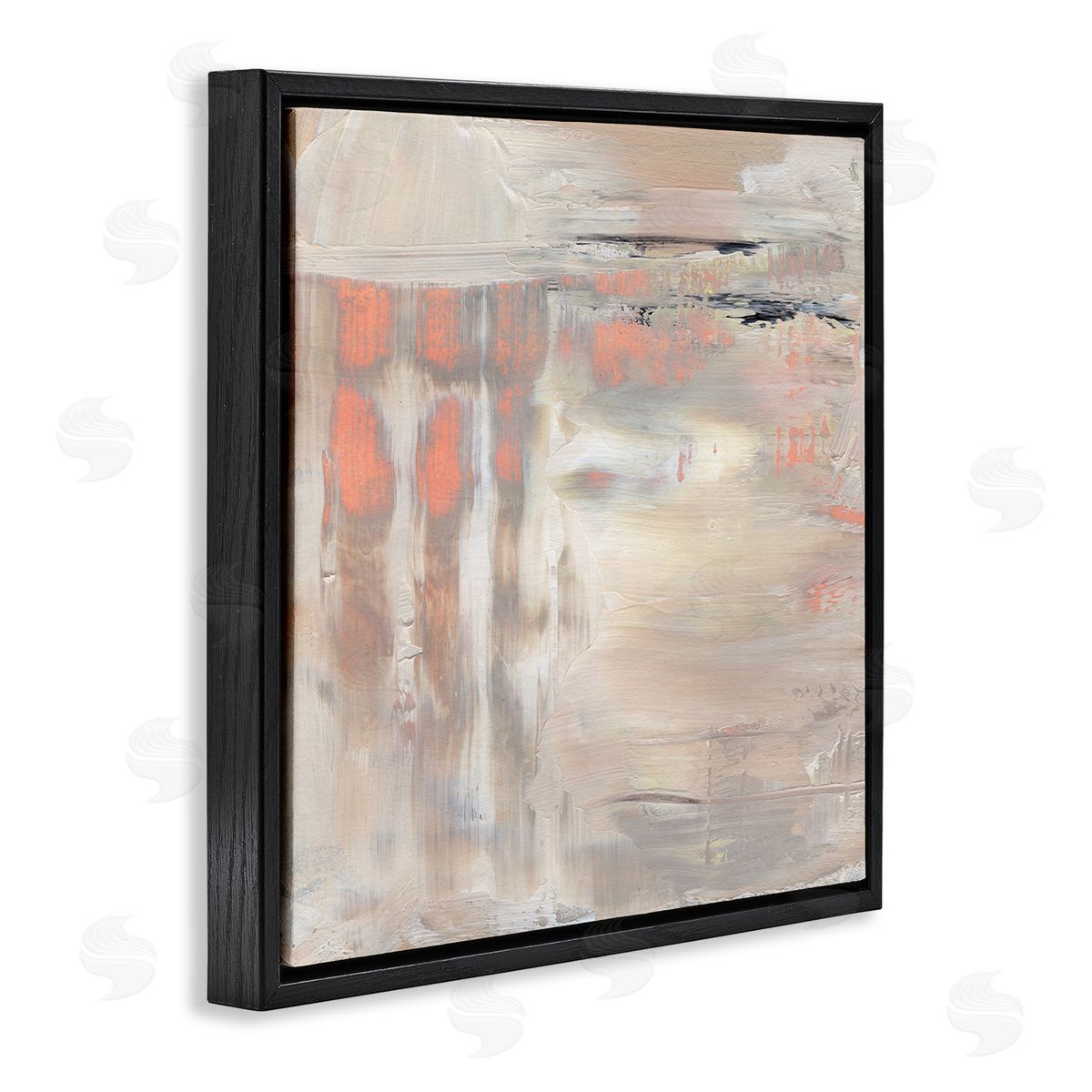 Jennifer Paxton Parker Expressive Dusk Reflection Abstract Soft Warm Earth Tones Black Floating Frame Canvas Wall Art Print