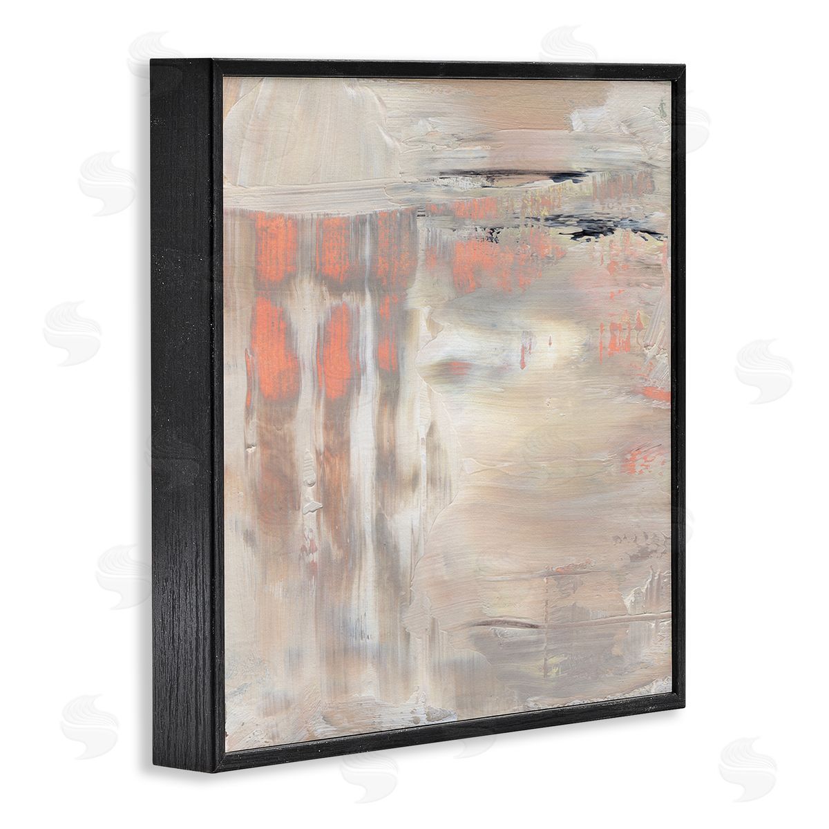 Jennifer Paxton Parker Expressive Dusk Reflection Abstract Soft Warm Earth Tones Black Framed Glicee Wall Art Print