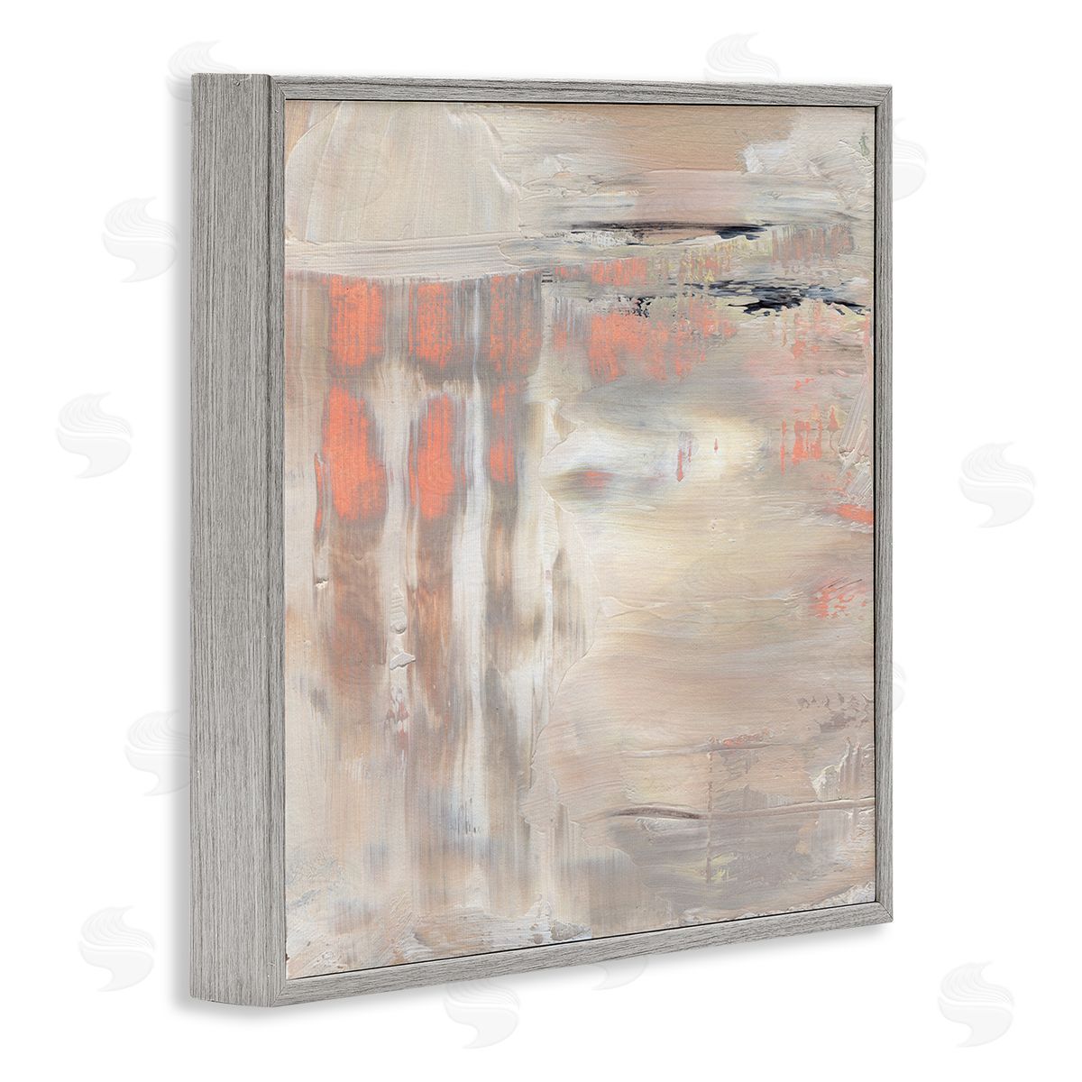 Jennifer Paxton Parker Expressive Dusk Reflection Abstract Soft Warm Earth Tones Gray Framed Glicee Wall Art Print