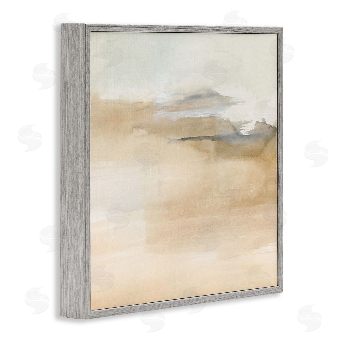 Victoria Barnes Cinnamon Shores Abstract Landscape Soft Neutral Tones Gray Framed Glicee Wall Art Print