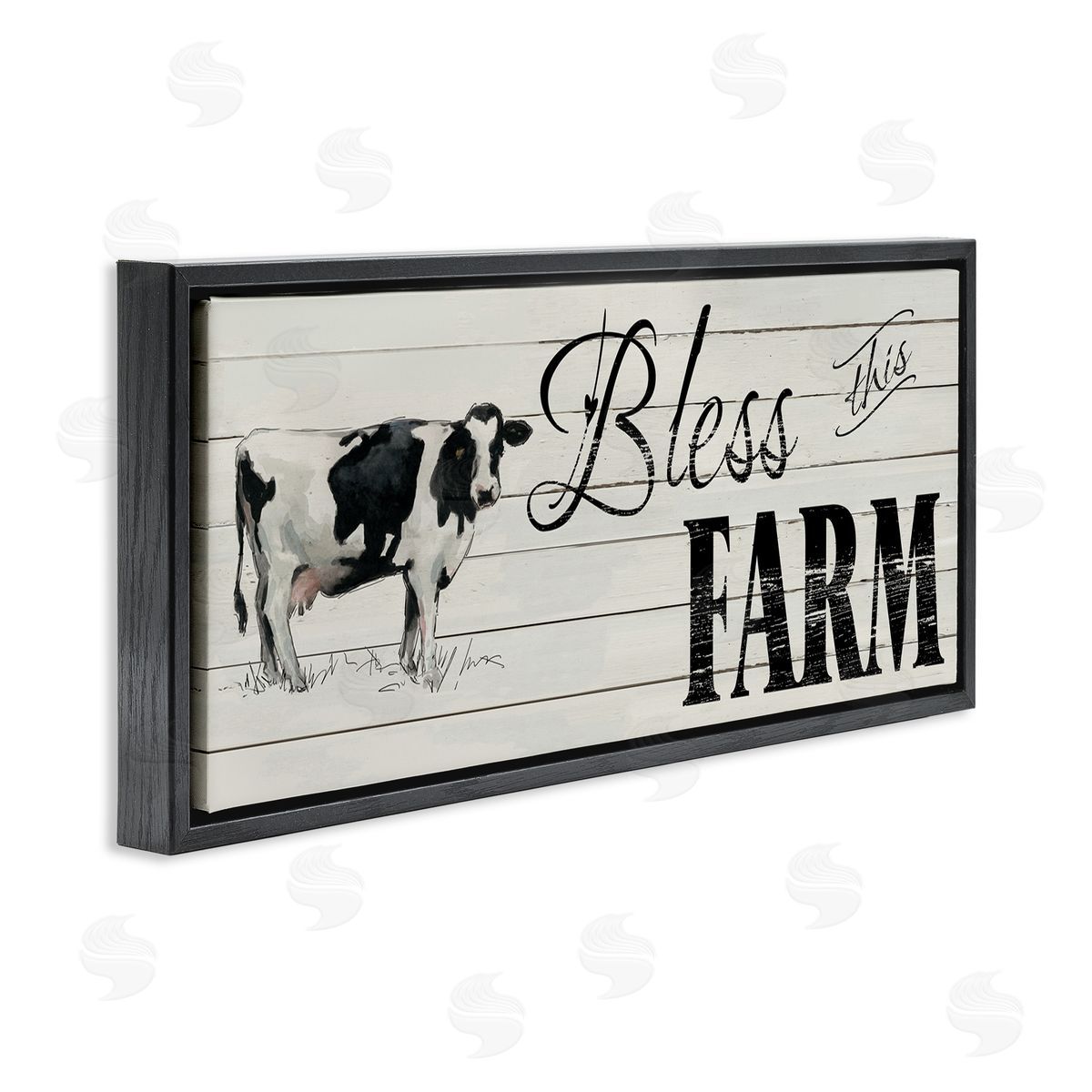 Carol Robinson Bless This Farm Sentiment Traditional Dairy Cow