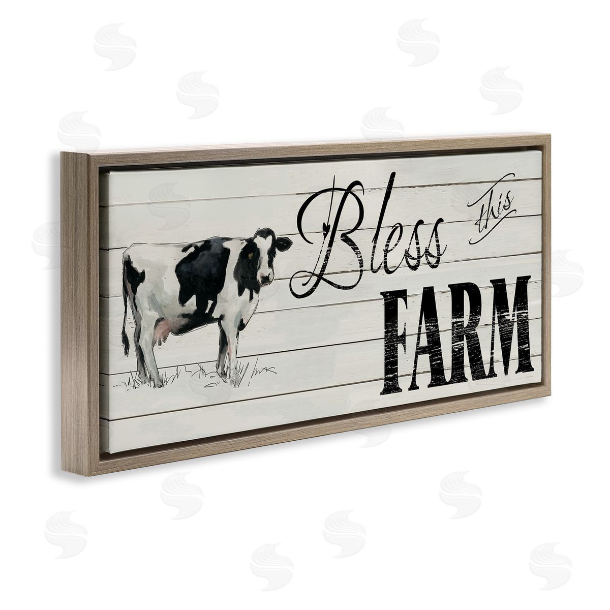 Carol Robinson Bless This Farm Sentiment Traditional Dairy Cow
