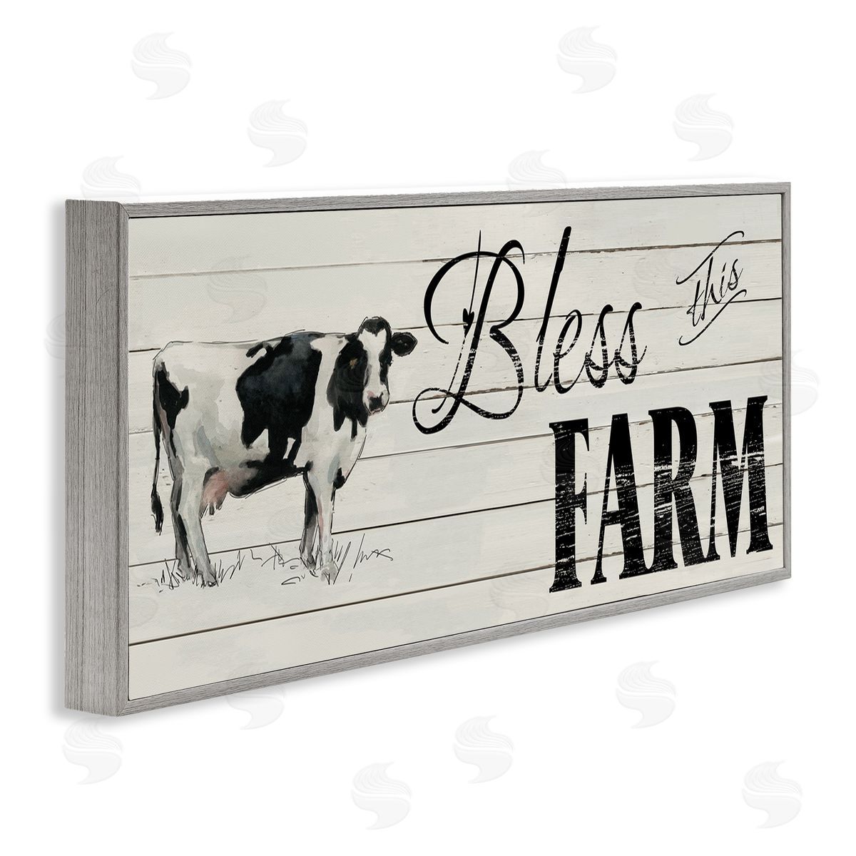 Carol Robinson Bless This Farm Sentiment Traditional Dairy Cow