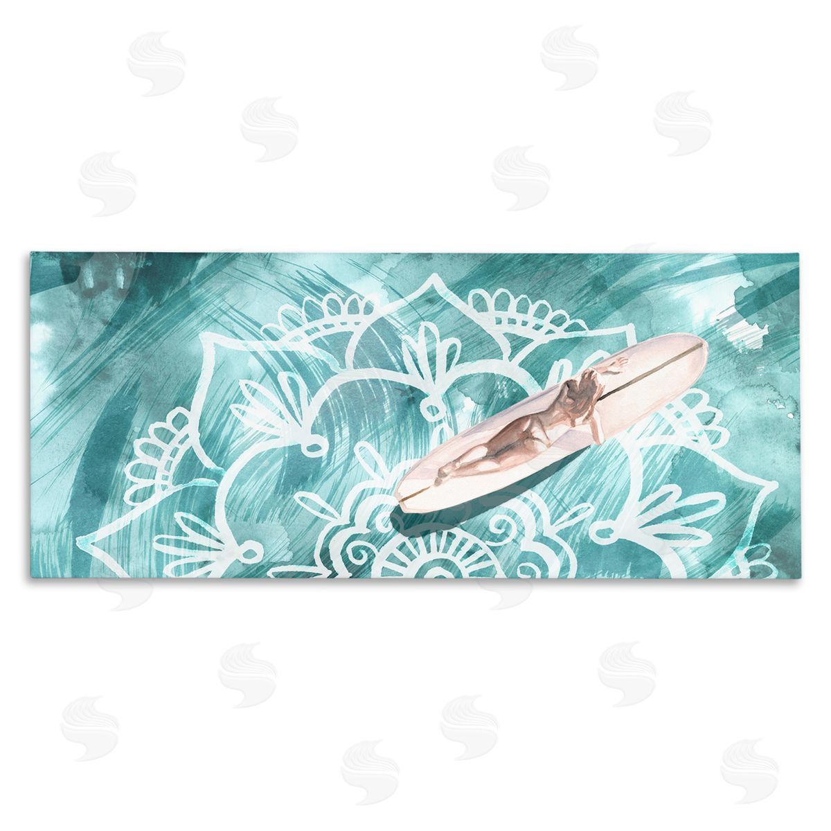 Jennifer Paxton Parker Female Beach Surfer Abstract Floral Pattern Coast