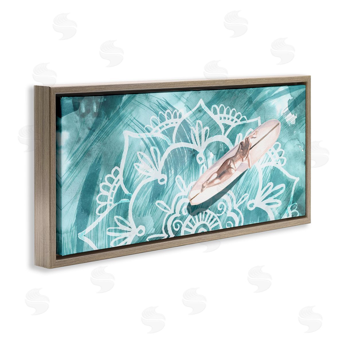 Jennifer Paxton Parker Female Beach Surfer Abstract Floral Pattern Coast