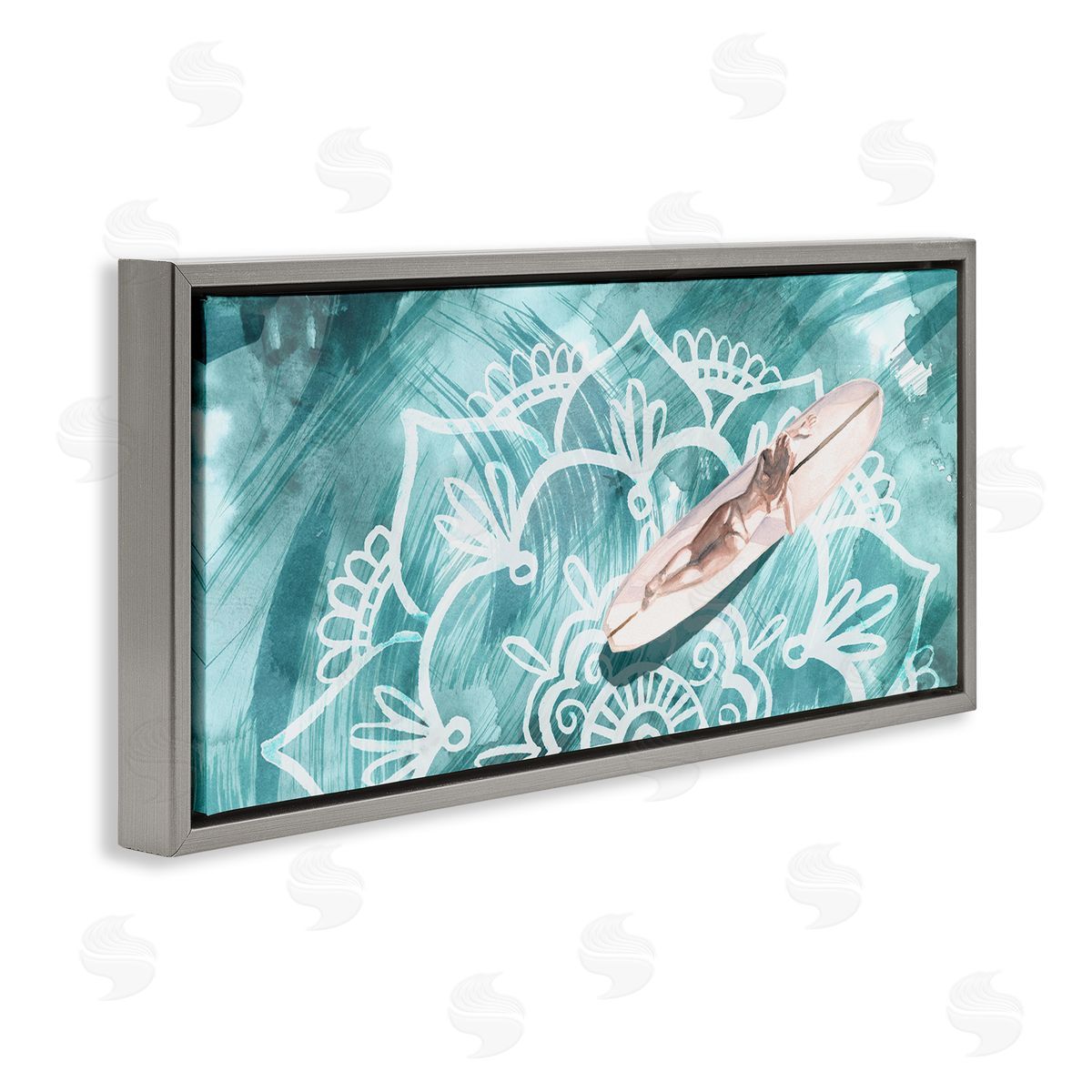 Jennifer Paxton Parker Female Beach Surfer Abstract Floral Pattern Coast