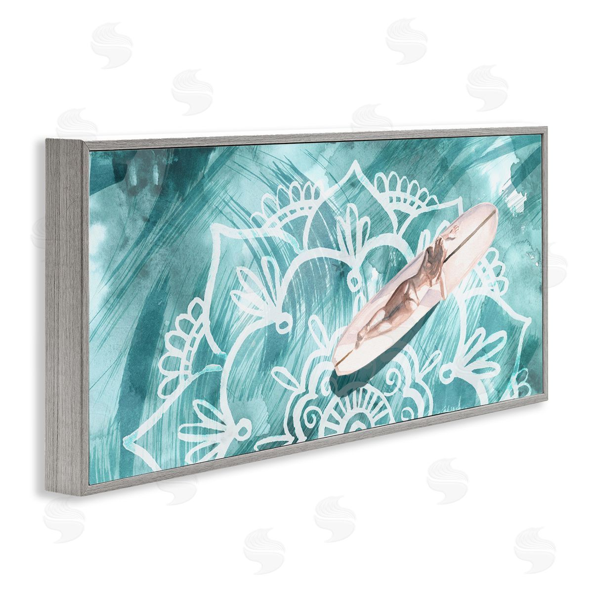 Jennifer Paxton Parker Female Beach Surfer Abstract Floral Pattern Coast