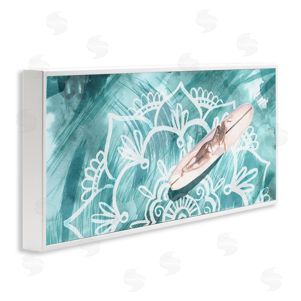 Jennifer Paxton Parker Female Beach Surfer Abstract Floral Pattern Coast