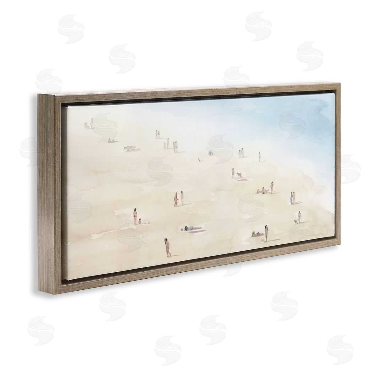 Grace Popp Beach Goers Relaxing by Coast Nautical Landscape