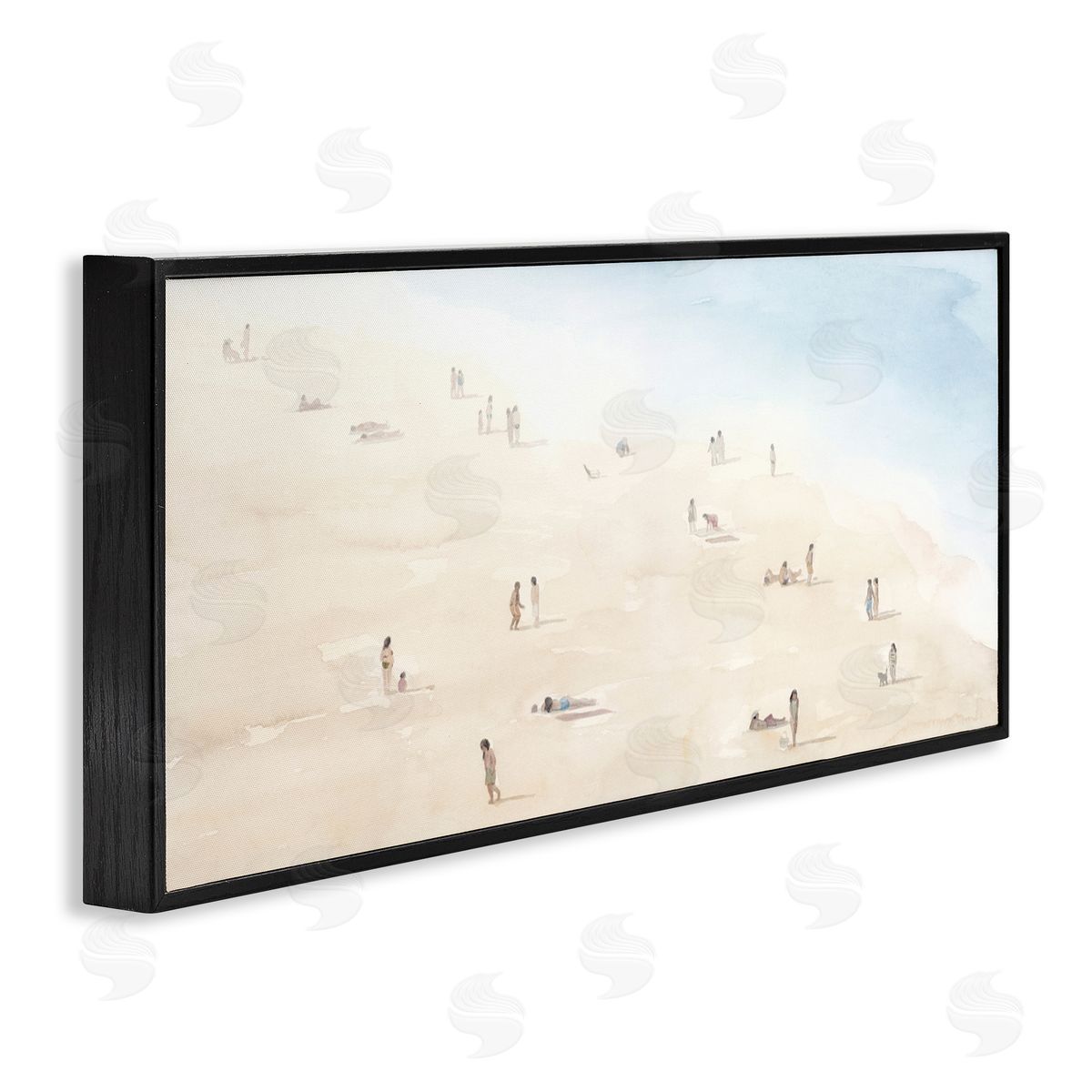 Grace Popp Beach Goers Relaxing by Coast Nautical Landscape