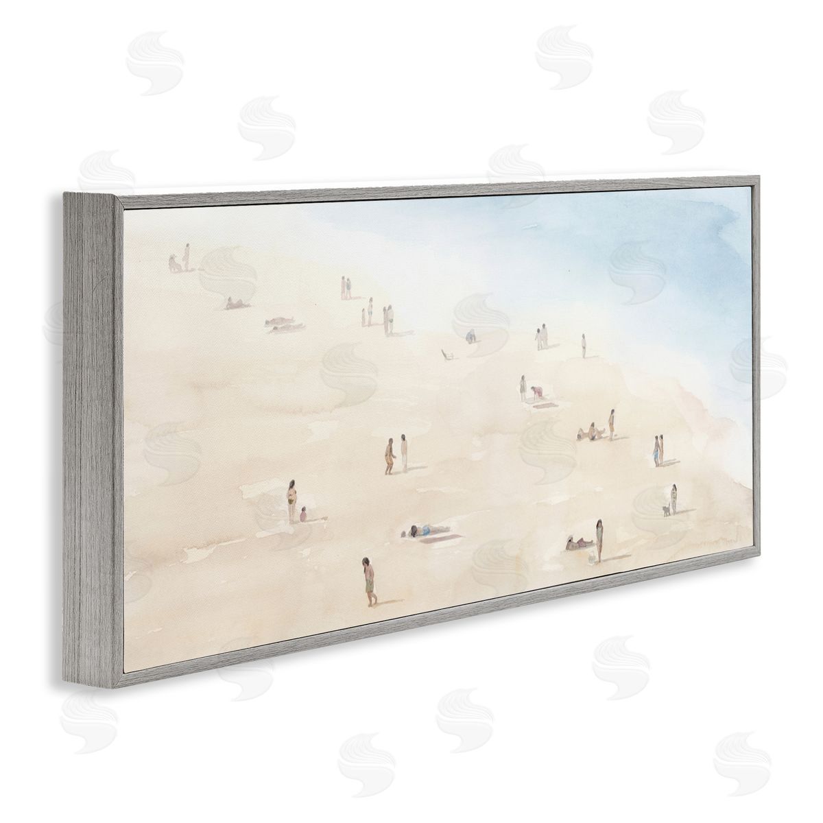 Grace Popp Beach Goers Relaxing by Coast Nautical Landscape