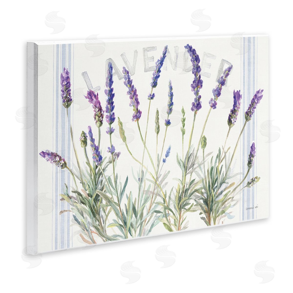 Lavender Floral Cluster Wood Plaque Wall Art, Home Decor by Danhui Nai